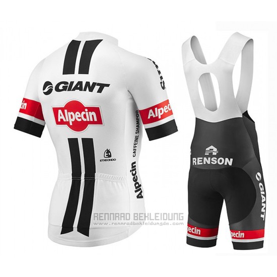 2016 Fahrradbekleidung Giant Alpecin Wei und Rot Trikot Kurzarm und Tragerhose - zum Schließen ins Bild klicken